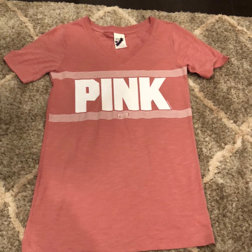 Pink v-neck t shirt